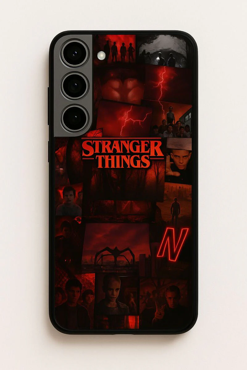 STRANGER THINGS- Red Realm Edit Premium Glass Back Cover For Galaxy S, A, M & F Series - Image 8