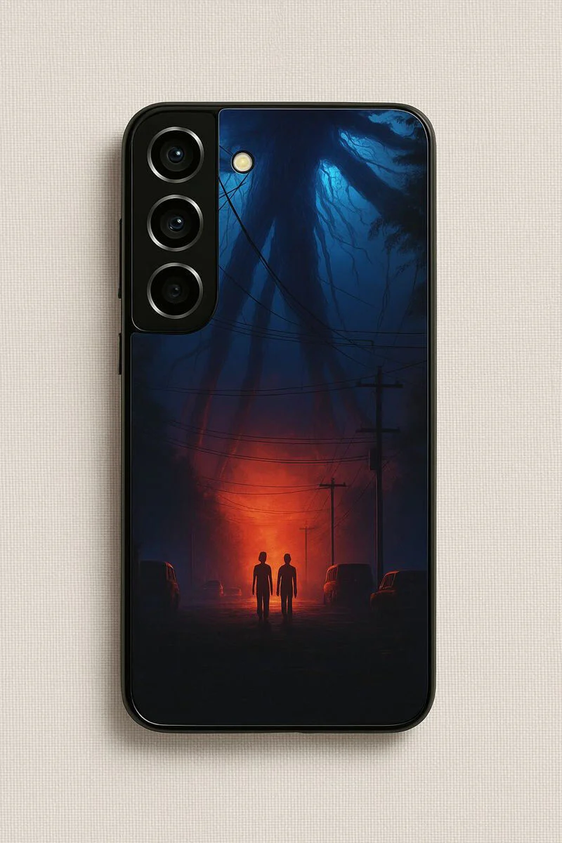 STRANGER THINGS- Shadowrise Premium Glass Back Cover For Galaxy S, A, M & F Series - Image 6