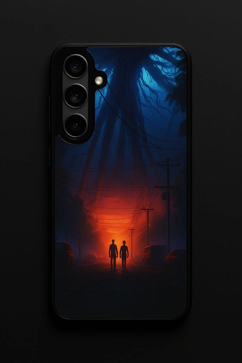 STRANGER THINGS- Shadowrise Premium Glass Back Cover For Galaxy S, A, M & F Series - Image 7