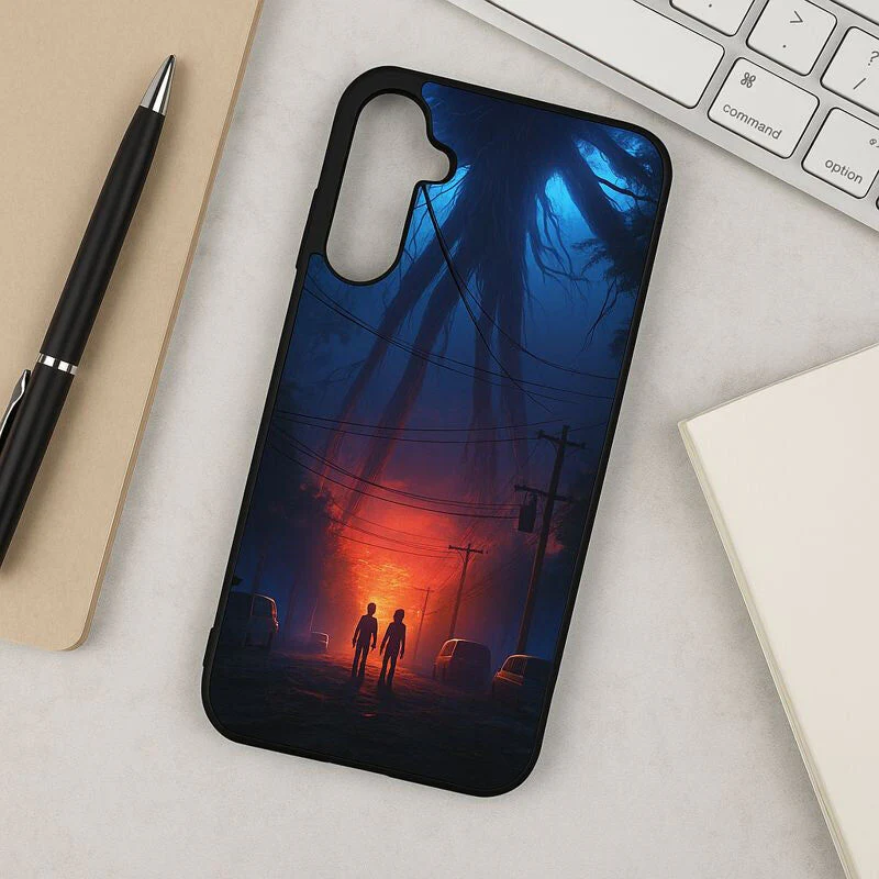 STRANGER THINGS- Shadowrise Premium Glass Back Cover For Galaxy S, A, M & F Series - Image 9