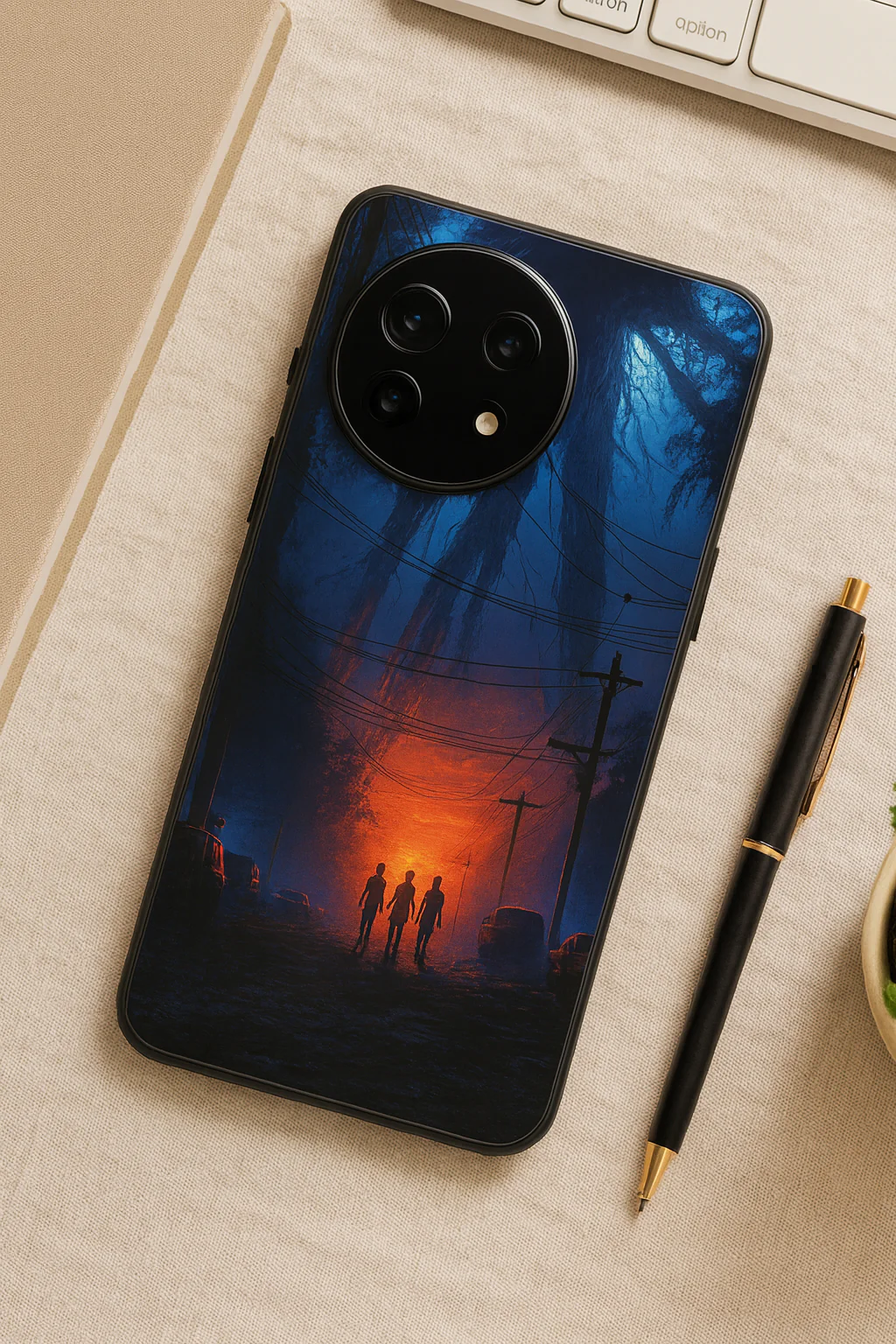 STRANGER THINGS- Shadowrise Premium Glass Back Cover For One Plus 13, 12, 11, 10, Nord Series - Image 5