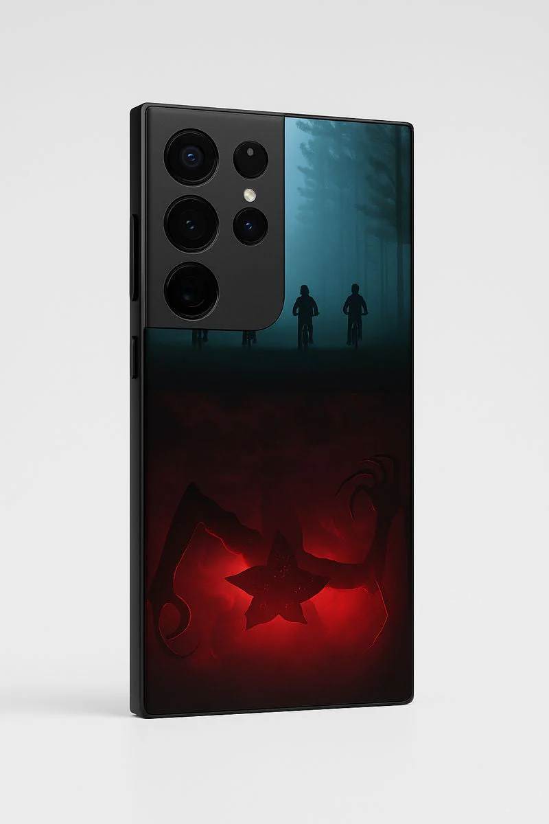 STRANGER THINGS- ShadowSplit Premium Glass Back Cover For Galaxy S, A, M & F Series - Image 3
