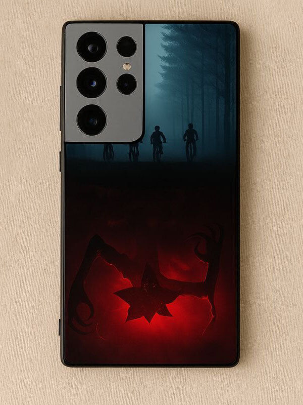 STRANGER THINGS- ShadowSplit Premium Glass Back Cover For Galaxy S, A, M & F Series - Image 4