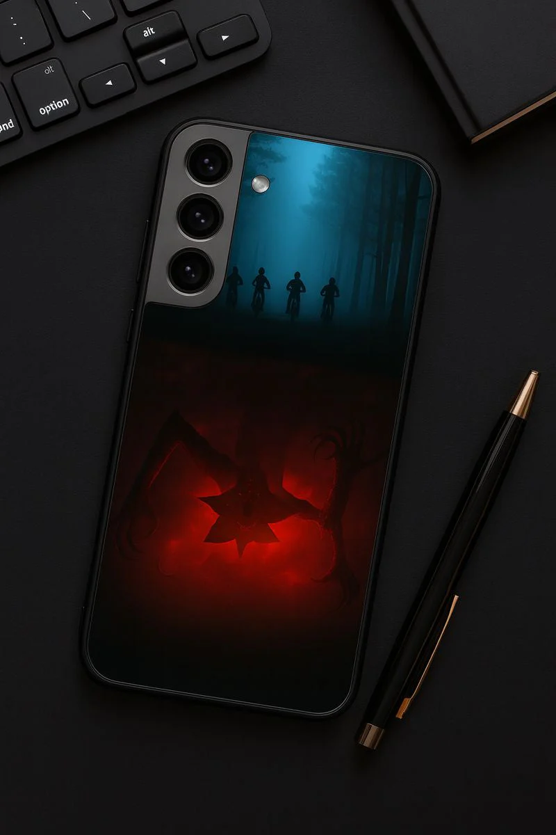 STRANGER THINGS- ShadowSplit Premium Glass Back Cover For Galaxy S, A, M & F Series - Image 5
