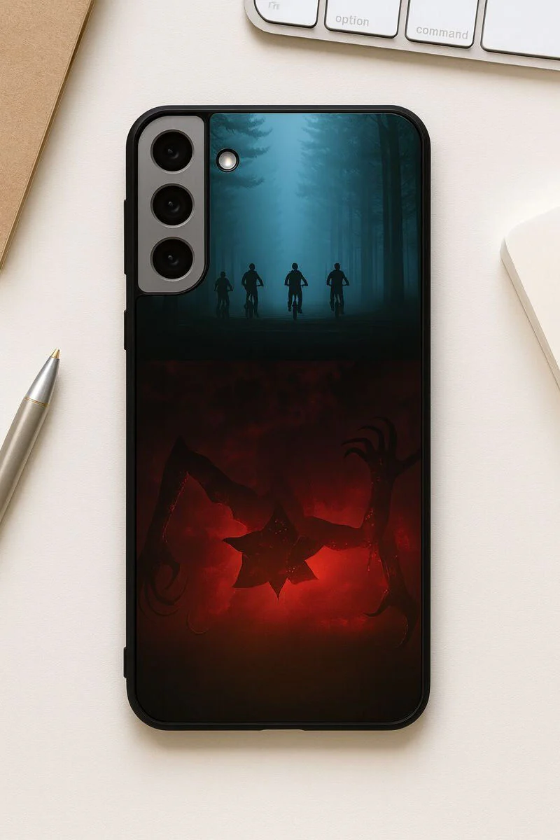 STRANGER THINGS- ShadowSplit Premium Glass Back Cover For Galaxy S, A, M & F Series - Image 6