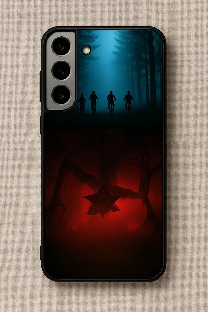 STRANGER THINGS- ShadowSplit Premium Glass Back Cover For Galaxy S, A, M & F Series - Image 8