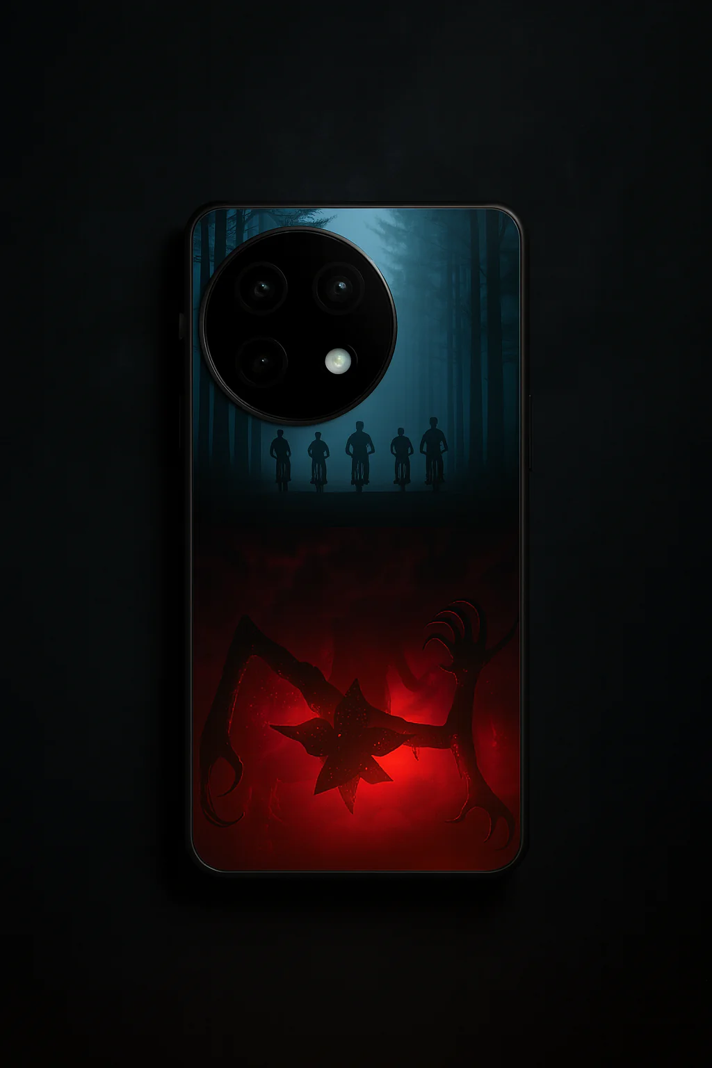STRANGER THINGS- ShadowSplit Premium Glass Back Cover For One Plus 13, 12, 11, 10, Nord Series - Image 4
