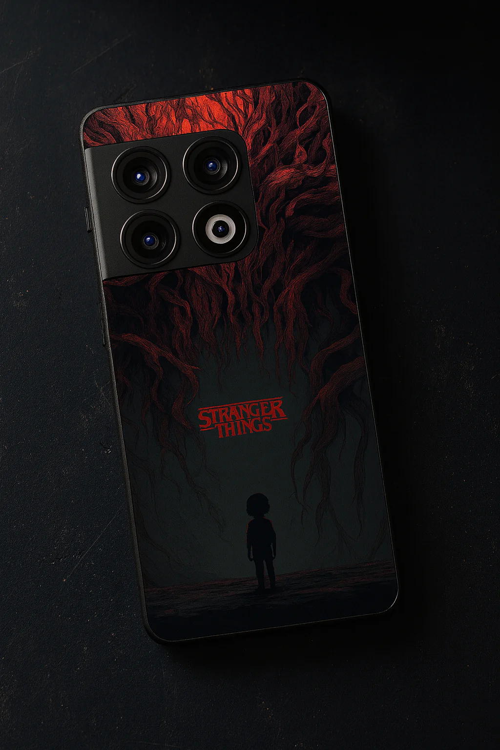STRANGER THINGS- Stranger Dark Roots Premium Glass Back Cover For One Plus 13, 12, 11, 10, Nord Series - Image 4