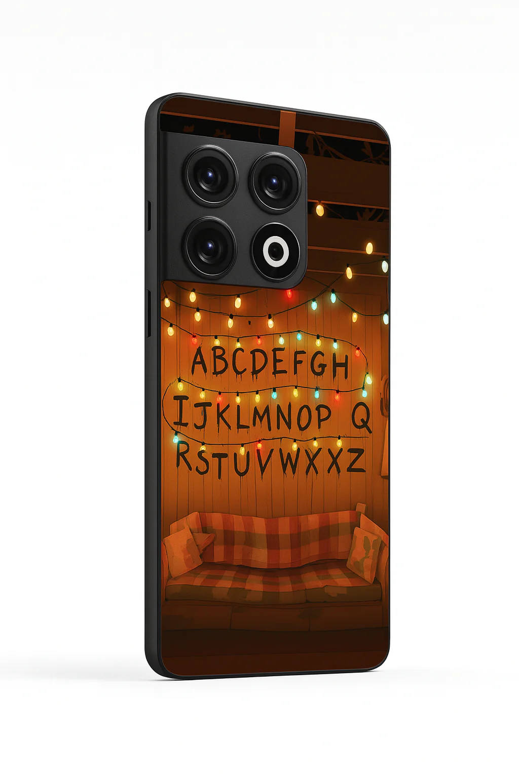 STRANGER THINGS- The Alphabet Wall Art Premium Glass Back Cover For One Plus 13, 12, 11, 10, Nord Series - Image 3