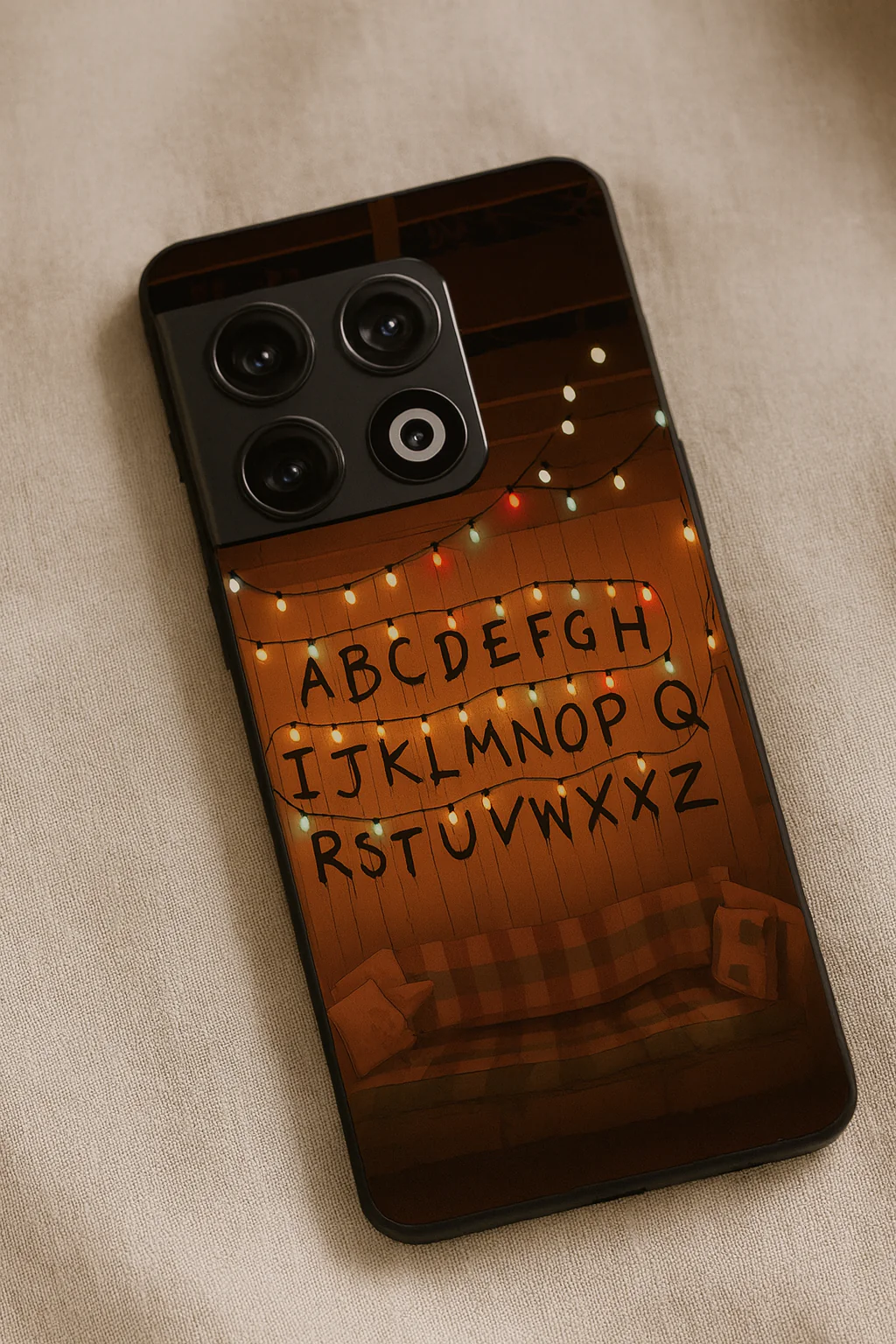 STRANGER THINGS- The Alphabet Wall Art Premium Glass Back Cover For One Plus 13, 12, 11, 10, Nord Series - Image 4