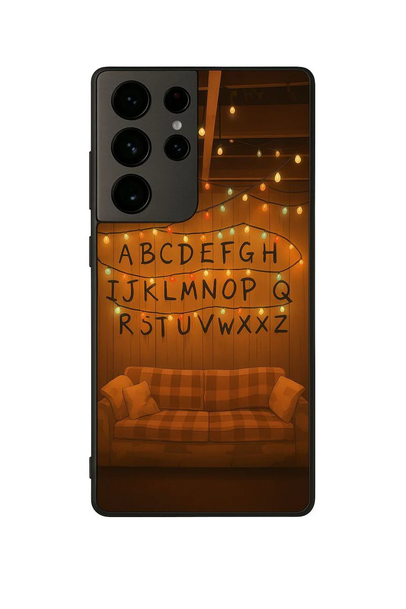 STRANGER THINGS- The Alphabet Wall Premium Glass Back Cover For Galaxy S, A, M & F Series - Image 3