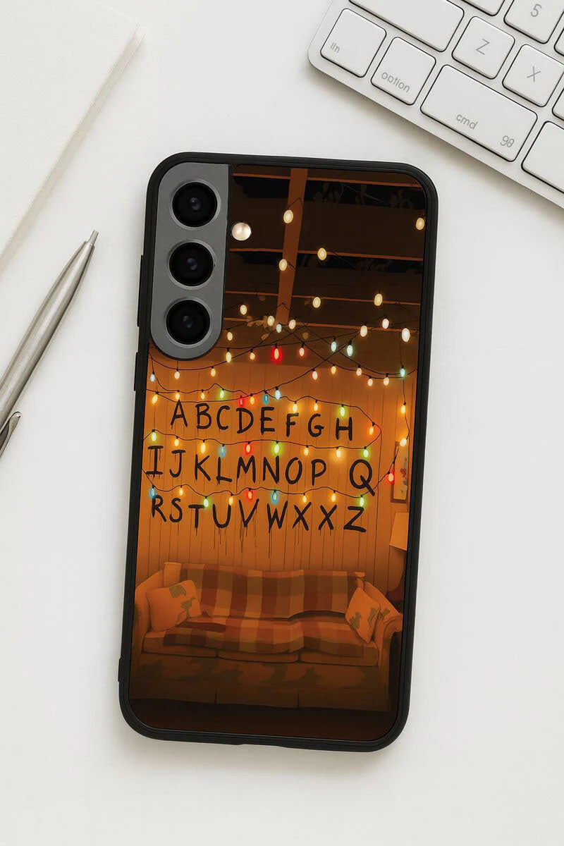 STRANGER THINGS- The Alphabet Wall Premium Glass Back Cover For Galaxy S, A, M & F Series - Image 5