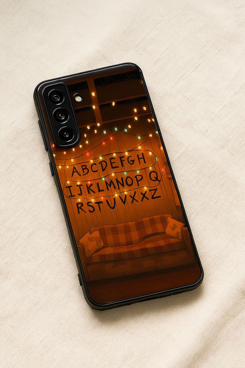 STRANGER THINGS- The Alphabet Wall Premium Glass Back Cover For Galaxy S, A, M & F Series - Image 6