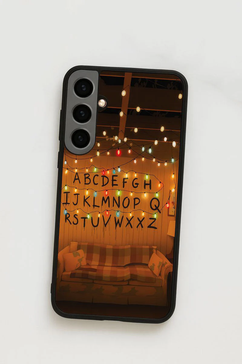 STRANGER THINGS- The Alphabet Wall Premium Glass Back Cover For Galaxy S, A, M & F Series - Image 7