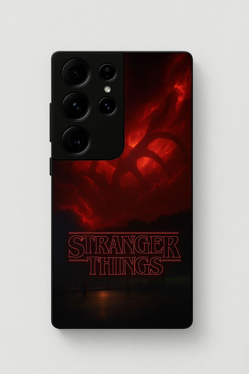 STRANGER THINGS- The Dark Overlord Premium Glass Back Cover For Galaxy S, A, M & F Series - Image 3