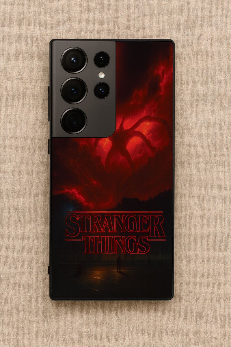 STRANGER THINGS- The Dark Overlord Premium Glass Back Cover For Galaxy S, A, M & F Series - Image 4