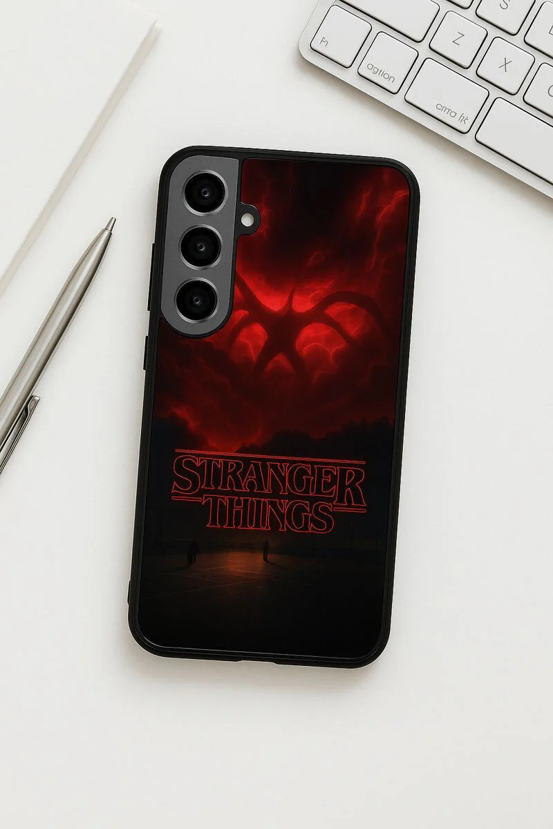 STRANGER THINGS- The Dark Overlord Premium Glass Back Cover For Galaxy S, A, M & F Series - Image 5