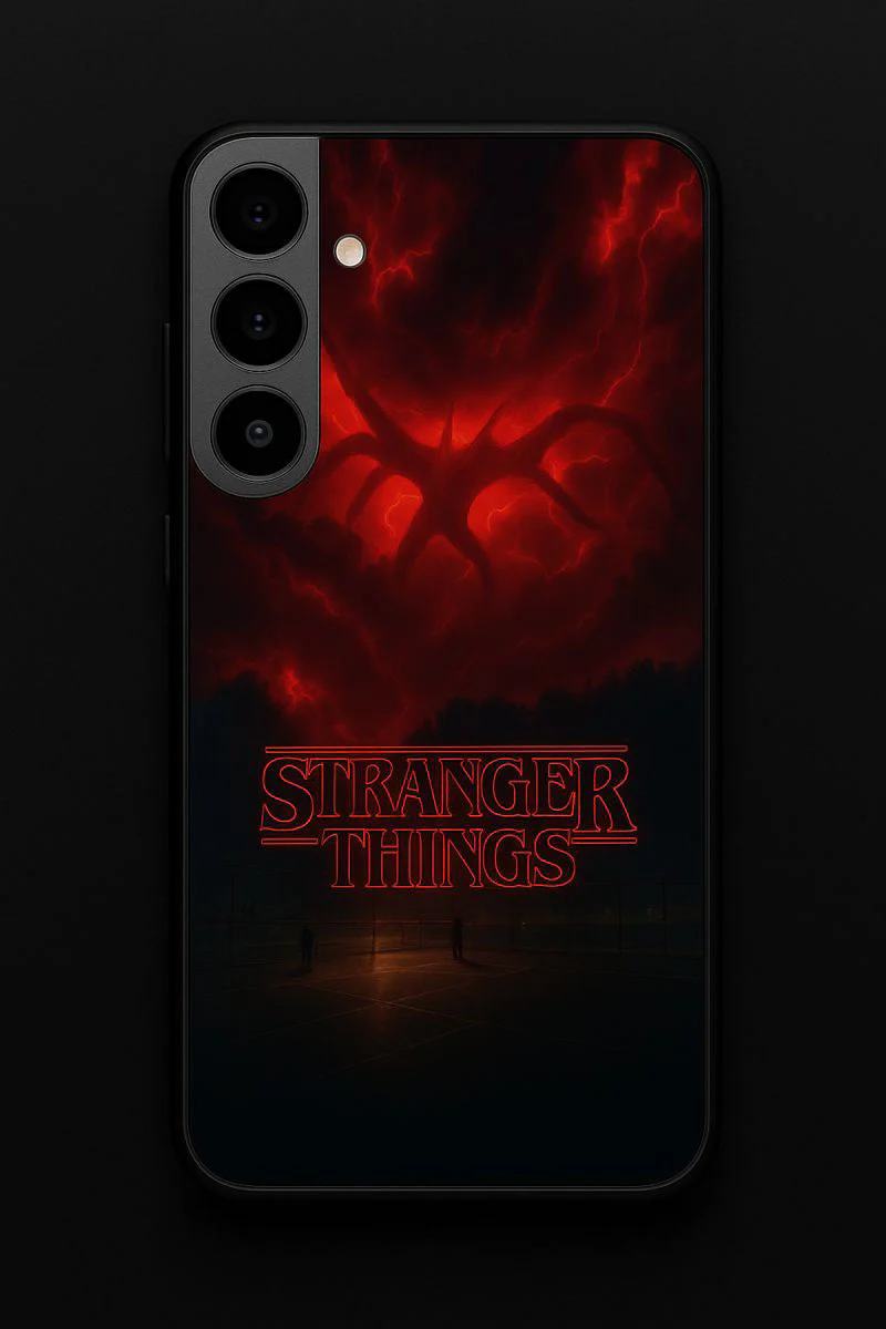 STRANGER THINGS- The Dark Overlord Premium Glass Back Cover For Galaxy S, A, M & F Series - Image 6