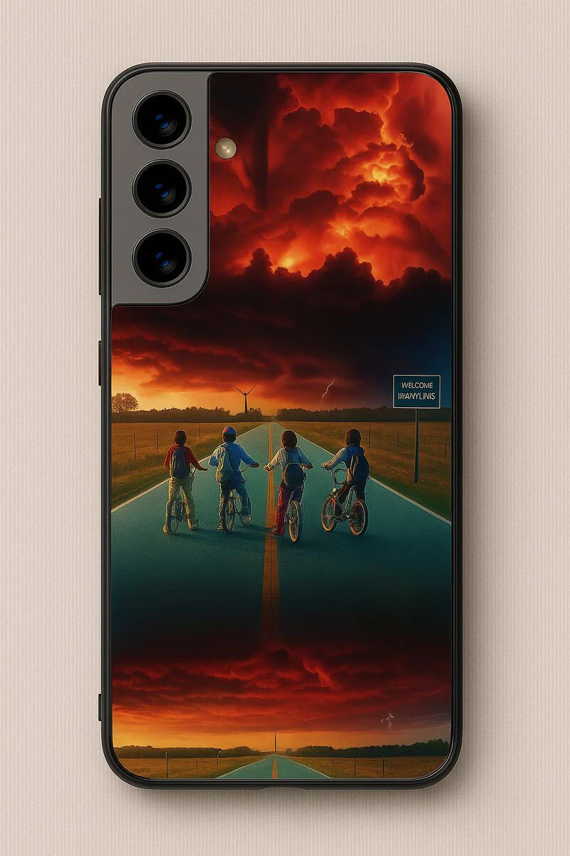 STRANGER THINGS- The Four Riders Premium Glass Back Cover For Galaxy S, A, M & F Series - Image 6