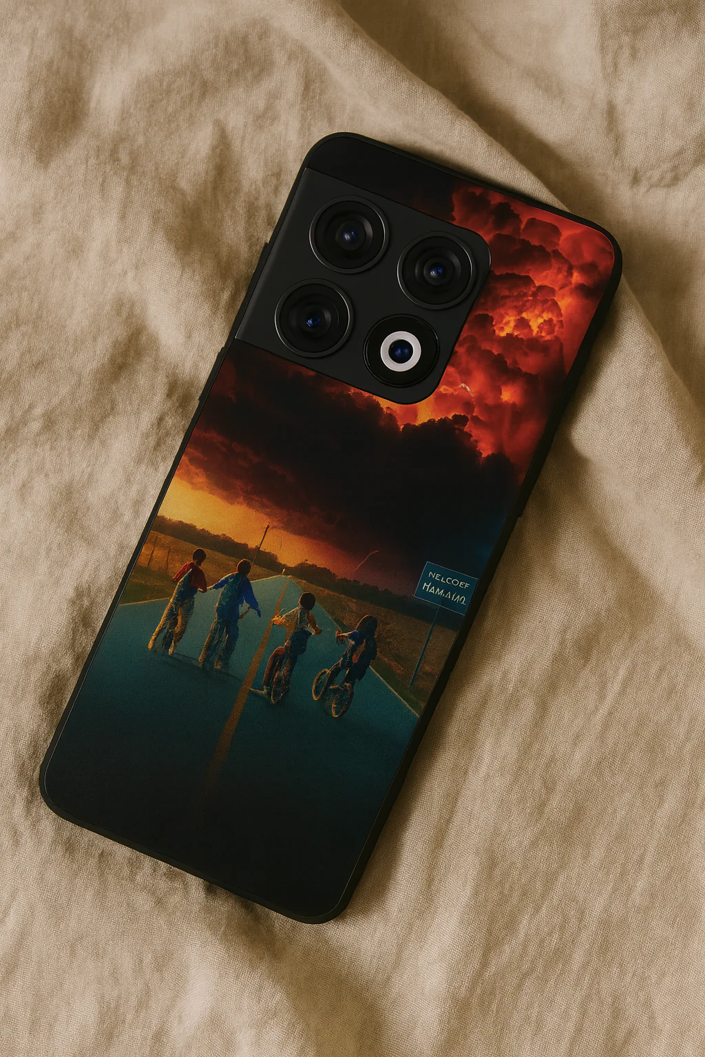 STRANGER THINGS- The Four Riders Premium Glass Back Cover For One Plus 13, 12, 11, 10, Nord Series - Image 4