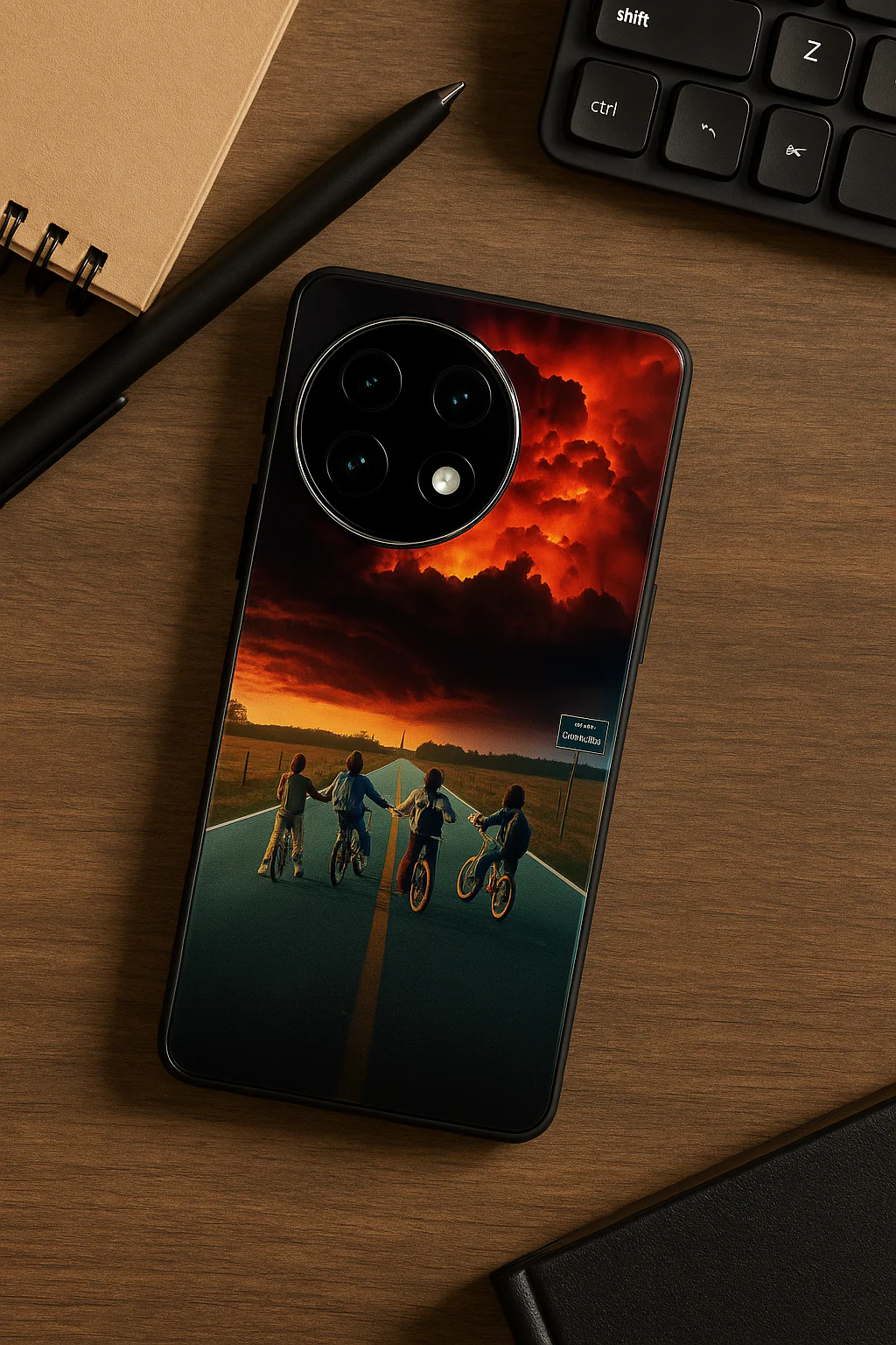 STRANGER THINGS- The Four Riders Premium Glass Back Cover For One Plus 13, 12, 11, 10, Nord Series - Image 5