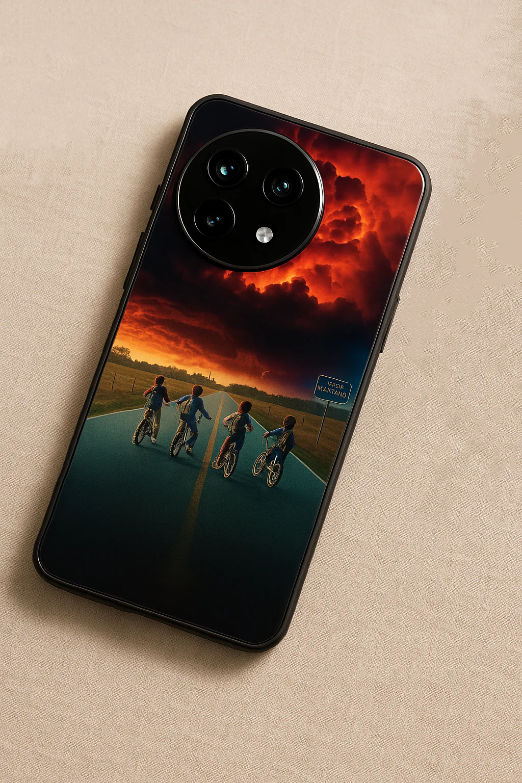 STRANGER THINGS- The Four Riders Premium Glass Back Cover For One Plus 13, 12, 11, 10, Nord Series - Image 6