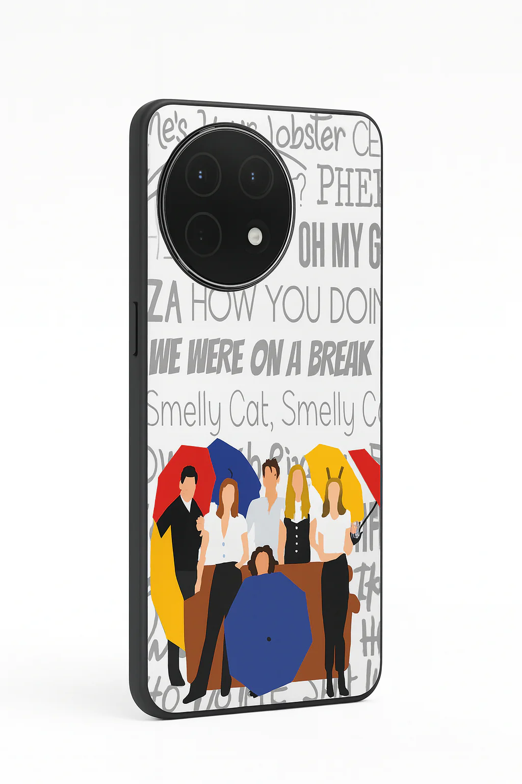 FRIENDS Umbrella Squad Premium Glass Back Cover For One Plus 13, 12, 11, 10, Nord Series - Image 3