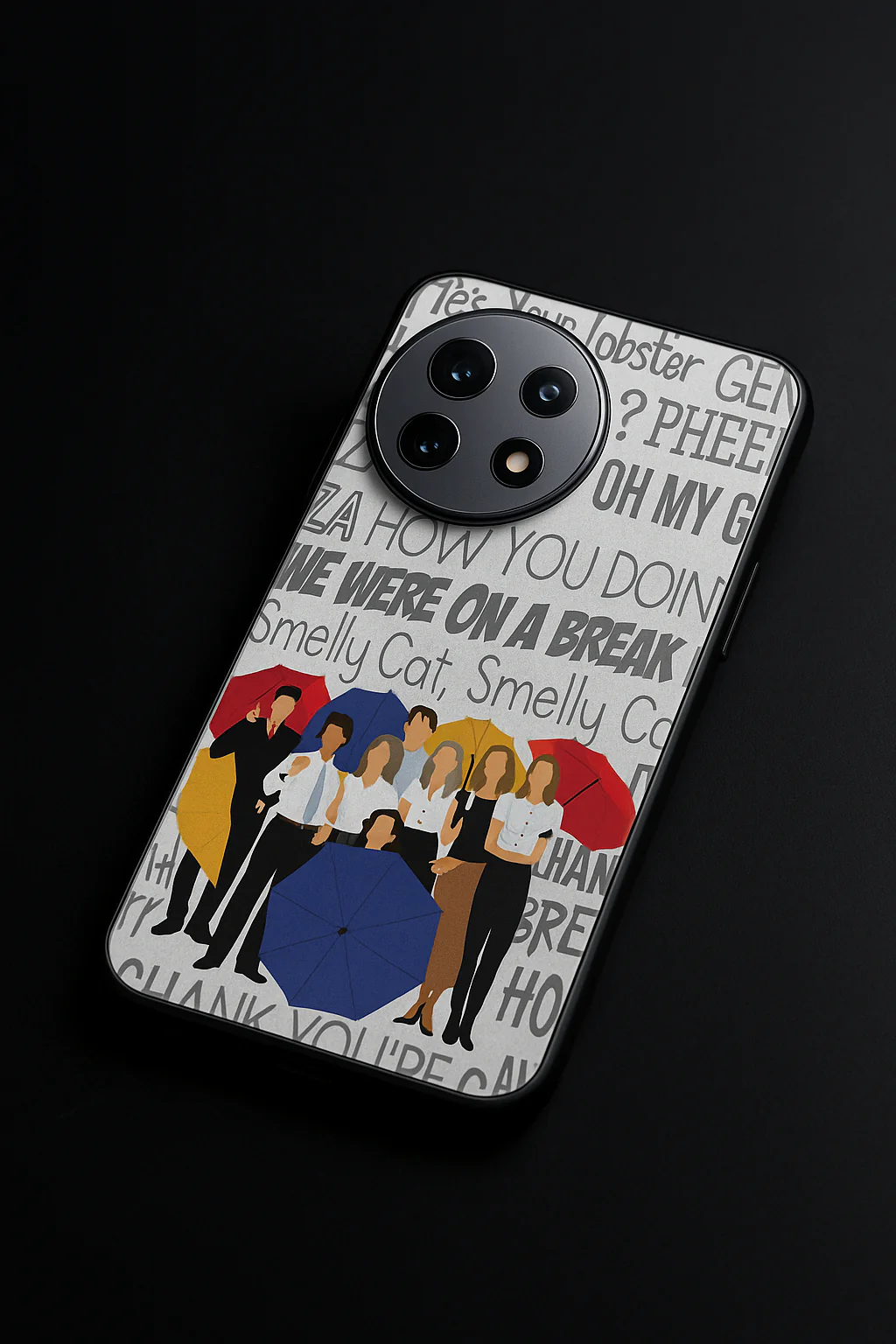 FRIENDS Umbrella Squad Premium Glass Back Cover For One Plus 13, 12, 11, 10, Nord Series - Image 4