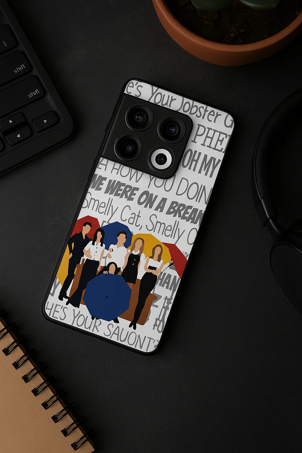 FRIENDS Umbrella Squad Premium Glass Back Cover For One Plus 13, 12, 11, 10, Nord Series - Image 5